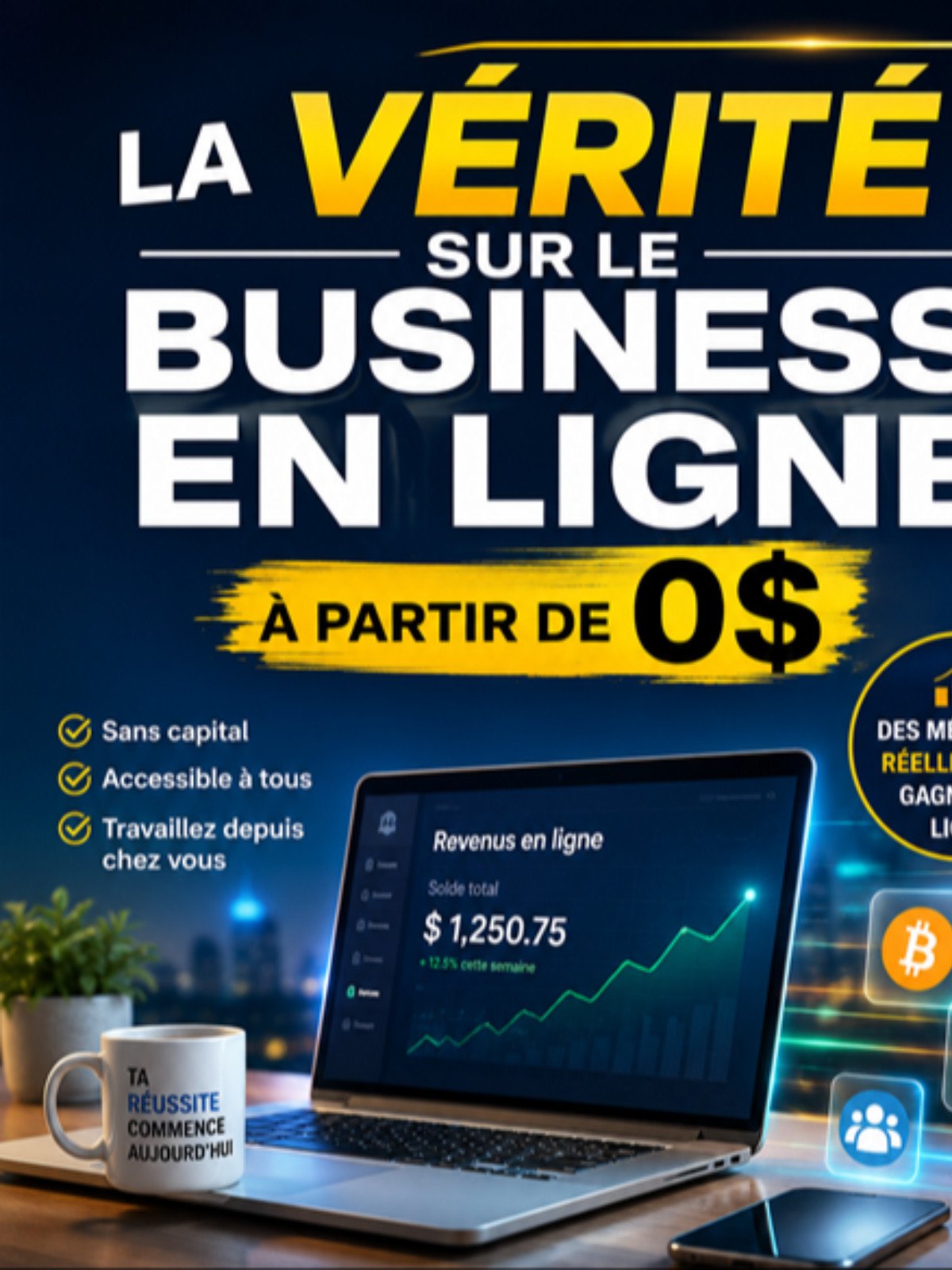 La vérité sur le business en ligne à partir de 0$